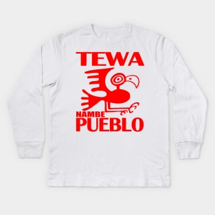 Tewa Nambé Pueblo Kids Long Sleeve T-Shirt